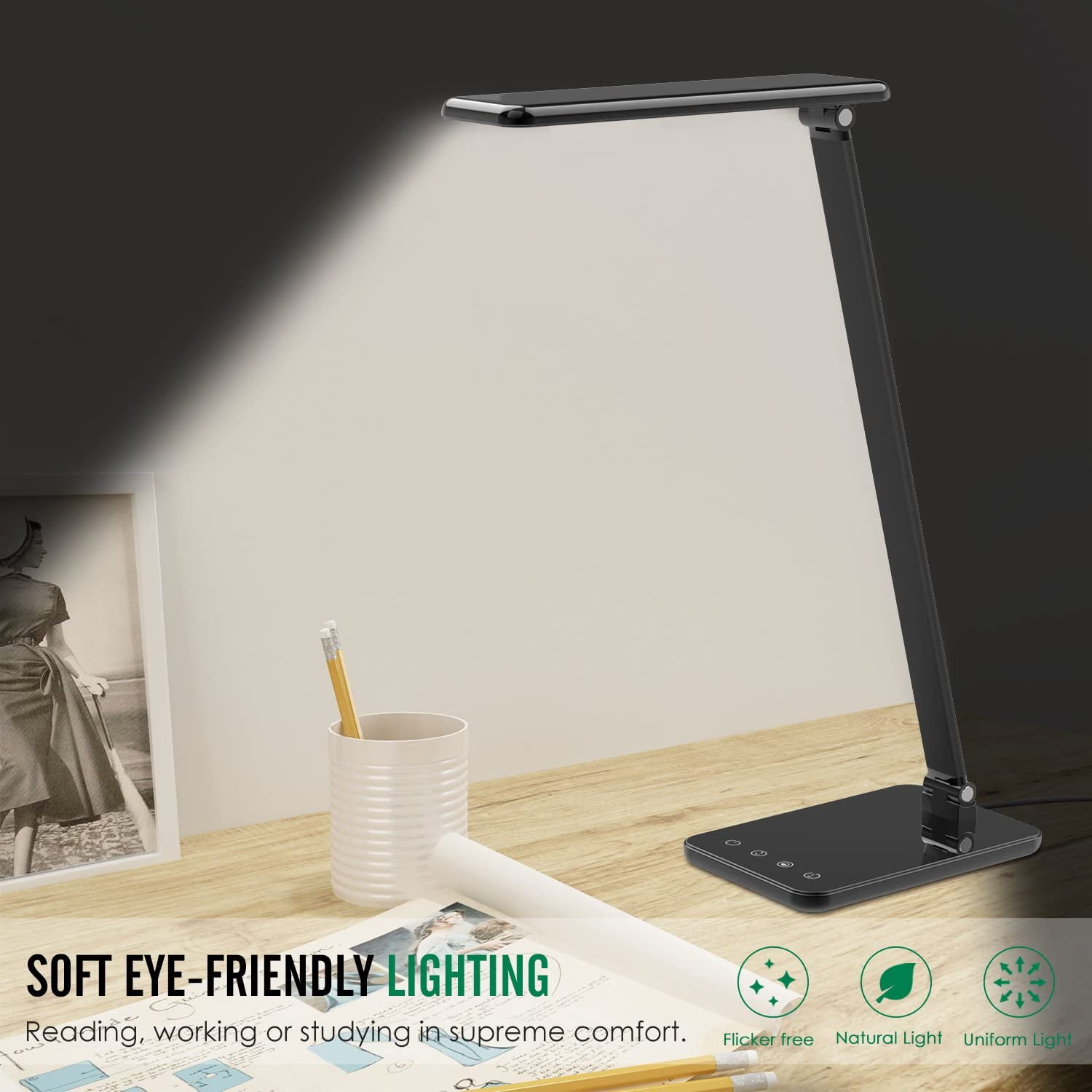 Lamps & Light Fixtures Lamps & Shades MoKo LED Desk Lamp 8W EyeCare