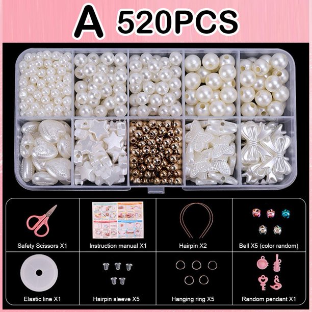 Pulsera de perlas, collar, joyería, juguetes para niños, cuentas sueltas, pulsera, accesorios de joyería