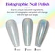 thumbnail image 3 of Esmalte de uñas MIZHSE Holographic Silver Glitter 15 ml, 3 of 8