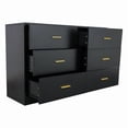 thumbnail image 6 of CQSXDA Modern 6-Drawer Dresser for Bedroom, Ample Storage Wide Chest of Drawers, Black, 6 of 6