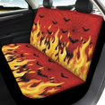 thumbnail image 4 of Uourmeti Flame Bat Web Front Seat Cover 3 PCS Car Seat Covers Softy Full Set Suitable for Trucks Cars, 4 of 10