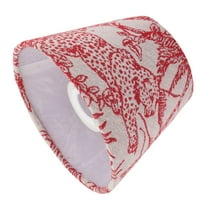 IBASETOY Tropical Embroidered Lampshade Cover for Table Lamp 2pcs Convenient Installation for Living Bedroom Office Decor