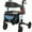 Black +Blue, variant on Xlluproid Foldable Rollator Walkers with Seat for Seniors,350 lb Capacity,8'' Big Wheels,6-Position Height