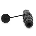 thumbnail image 2 of LHCER RJ45 Ethernet Connector Water Dust Proof RJ45 Adapter Black Outdoor 8 Pin Wire to Wire Coupler IP67,RJ45,Ethernet Connector, 2 of 8