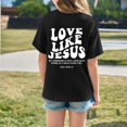 thumbnail image 6 of Girls T Shirts Size 13-14 Short Sleeve Casual Round Neck Fashion Cute Print T-Shirt Soft and Comfortable Oversized Pullovers(Letter, X04-Black, 13-14 Years), 6 of 6