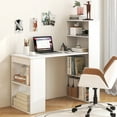 thumbnail image 5 of Costway Computer Desk Writing  Workstation Office w/6-Tier Storage Shelves White, 5 of 10