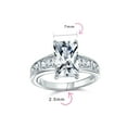thumbnail image 4 of Bling Jewelry Womens Timeless Classic 4CT Emerald Cut Solitaire Engagement Ring with CZ Baguette Band, 4 of 6