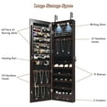 thumbnail image 4 of Costway Mirrored Jewelry Cabinet Jewelry Organizer w/2 LED Lights Brown, 4 of 8