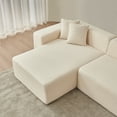thumbnail image 6 of 105.51'' Modular Sectional Sofa Couch for Living Room, Sherpa Fabric L-Shape Couch, 5 Seater Modern Corner Sofa Couch with Chaise Lounge, Comfy Couch Without Installation,Beige, 6 of 9