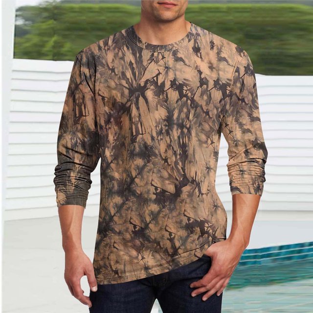 Blusas y camisas de manga larga con cuello redondo para hombre, camisetas casuales con estampado de moda, blusas de manga larga con cuello redondo, blusas para hombre, blusa de poliéster