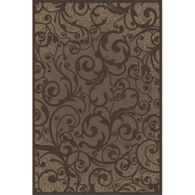 Radici 1845-0042-BROWN Pisa Rectangular Brown Contemporary Turkey Area Rug- 7 ft. 10 in. W x 10 ft. 6 in. H