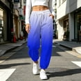 thumbnail image 4 of Barrel Pants Womens Casual Loose Fit Lightweight Sweatpants Drawstring Elastic Waist Baggy Trousers with Pockets, 4 of 8