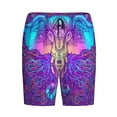 thumbnail image 4 of Gaeub Elephant in Tribal Style Printed Men's Short Pajama Pants, Lightweight Lounge & Sleep Bottoms Keep You Cool - Medium, 4 of 9