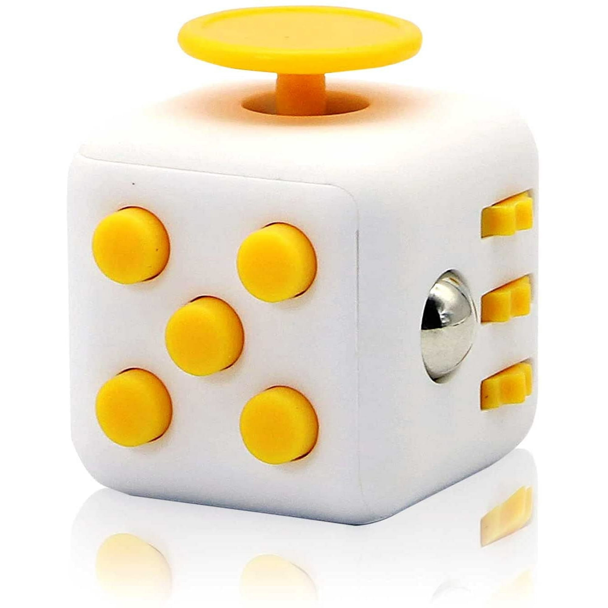 Cube Anti-Stress, Fidget Toy Cube Anti Stress Jouet, Jaune