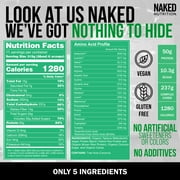 NAKED Mass - Chocolate Vegan Weight Gainer - 8Lb Bulk, GMO Free, Gluten Free, Soy Free & Dairy Free. No Artificial Ingredients - 1,280 Calories - 11 Servings