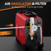 ARCCAPTAIN 55A Plasma Cutter,Non-Touch Pilot ARC Air Plasma Cutting Machine,Large LED Display,1/2 Clean Cut,Post Flow,120/240V Dual Voltage IGBT Inverter,2T/4T,and 1/4-18 NPT, for Beginners DIY