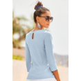 thumbnail image 3 of LASCANA Women's Cut Out 3/4 Sleeve Top, 3 of 5