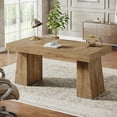 thumbnail image 1 of 55 Inches Home Office Desk, Mid-Century Modern Executive Desk, Wooden Computer Desk, 1 of 5