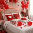 thumbnail image 3 of 4 Piezas Fundas de Almohada de San Valentín, Funda de Almohada con Estampado de Corazones, Perfecto para Regalos de San Valentín, Decoración de Sofás, Salas de Estar y Dormitorios (Rojo), 3 of 4