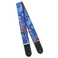 thumbnail image 4 of JK-03 Vintage Modern Electric Blue & Red Paisley Design With Chrome Hardware & Leather Ends, 4 of 8