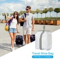 thumbnail image 5 of Shoe Bags for Travel, Foldable Transparent Shoes Pouch, Gray 4 Pack, 5 of 6