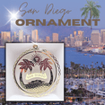 thumbnail image 2 of San Diego California Brass Christmas Ornament, 2 of 8