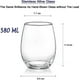 thumbnail image 4 of Handle less glass transparent glass set 4 summer drink glass sets. The ideal gift party glass set., 4 of 4