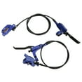 thumbnail image 1 of Bike Disc Brake Set, Mountain Bike Hydraulic Disc Brake Kit 4 Piston Hydraulic Disc Brake Bike CNC Bilateral Oil Brake with 160mm Rotor Disc Suitable for Most Model on the Market, 1 of 7