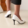 thumbnail image 4 of Vedolay High Heels For Women High Heels for Women Comfortable Slip on Boho Dressyy Walking Rubber Sparkly Pumps,White 9, 4 of 5