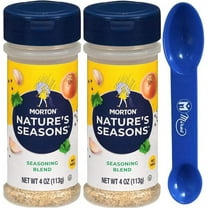 (Pack of 2) Morton. Nature's Seasons Seasoning Blend Savory 7.5 oz Canisters (Miras Trademark 2-in-1 Measuring Spoon Included!) C10