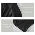 thumbnail image 4 of IROINNID Women's Faux Leather Jacket Reduced Long Sleeve Notch Lapel Casual Biker Zipper Closure Jacket,Black, 4 of 5