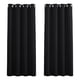 thumbnail image 1 of Cortinas/cortinas opacas con ojales con aislamiento térmico sólido de tono negro para ventana de dormitorio, 1 of 7