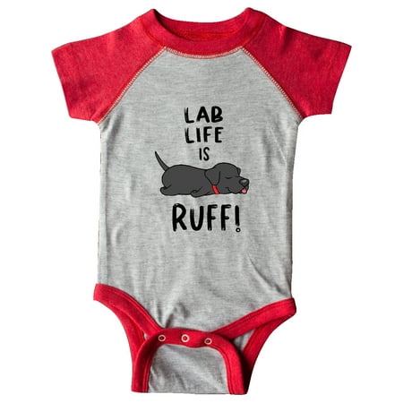 

Inktastic Lab Life is Ruff! Labrador Retriever Gift Baby Boy or Baby Girl Bodysuit