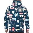 thumbnail image 7 of Kdxio Dental Print Mens Casual Hooded Collar Drawstring Hoodies Pullover Sweatshirts Casual Long Sleeve Shirts-Small, 7 of 7