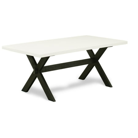 East West Furniture X627FL624-9 – 9-Piece Kitchen Dining Table Set – 8 Parson Chairs and a Rectangular Dining Table Hardwood Structure