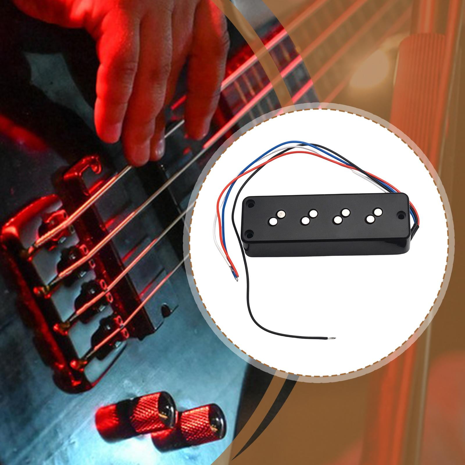 MERIGLARE Electric Guitar Pickup Double Coil Humbucker Bass Pickup Bridge Accessory Replacement pp Material Suitable For DIY Enthusiasts And Electric Guitar Parts Upgrades