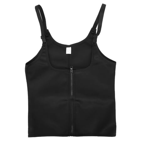 

2in 1 Sports Body Shaper Adjustable Zipper Sweat Vest Waist Trainer for Women FitnessL for 55‑60kg People
