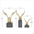thumbnail image 5 of 14", 15", 9"H Gold Polystone Handmade Bird Sculpture, by DecMode (3 Count), 5 of 16