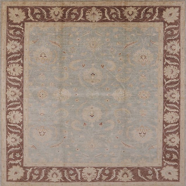 Ahgly Company Machine Washable Indoor Square Industrial Modern Dark Almond Brown Area Rugs, 3' Square