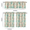 thumbnail image 6 of Kitchen Curtains 36 Inch Short - 3 Panel Set, Seashell Starfish Nautical Print, Rod Pocket Window Curtain for Tropical Beach Farmhouse, Sea Coral Cute Design, Easy Wash, 6 of 6