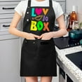 thumbnail image 2 of 2 Pack Adjustable Bib Apron with Colorful ' LOVE BOX ' Design & 2 Pockets - Perfect for Cooking & Baking for Men & Women, 2 of 6