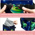 thumbnail image 4 of Starry Sky Frog Foldable Car Garbage Can with Lid, Leak-proof Mini Trash Can, Hanging Storage Bag - Trash Can for Car, 4 of 6