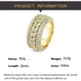 thumbnail image 2 of 14K Gold Hip-Hop Style Densely Set Mossanite Ring, Rotating Men's Ring, Unique and Stylish, Just Like Him,Father's Day Gifts for Dad, 2 of 7