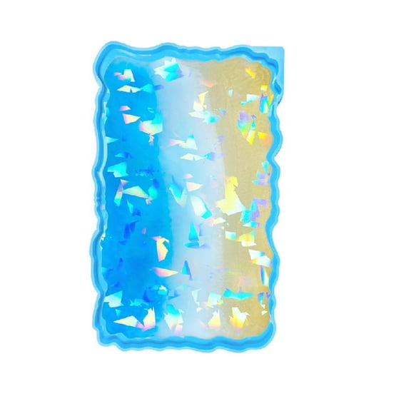 Irregular Rectangle Tray Mould with Handles Holographical Tray Casting Mould Large Resin Molds for Unique Ornaments