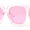 All Pink, variant on Womens Oversized Thick Plastic Mod Minimal Fashion Rectangle Sunglasses Beige Brown