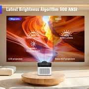 Magcubic HY450 4K Support Native 1080P Ultra Short Throw Projector, 900ANSI, Auto Focus & Correction with WiFi 6, BT5.4, Dual Speakers, Home Theater & Outdoor Movie Night HY450
