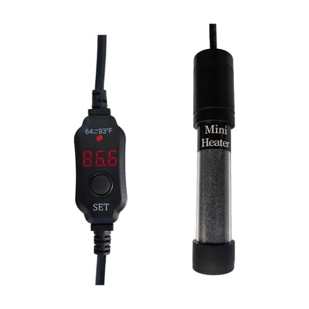 ZLC 500W Submersible Aquarium Heater, Adjustable Fish Tank Heater with Digital Display External Controller, Overheat Protection and Free Thermometer for 55-80 Gallons Freshwater and Saltwater Tank