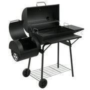 UBesGoo Charcoal Grill Portable BBQ Grill and Offset Smoker Steel BBQ Pit Outdoor for Camping, Black