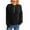 *Black, variant on CENGNIAN Women's Casual Henley Button Sweaters,Long Sleeve Knit Pullovers,Oversized Fall Crewneck Tops,Black,Size S