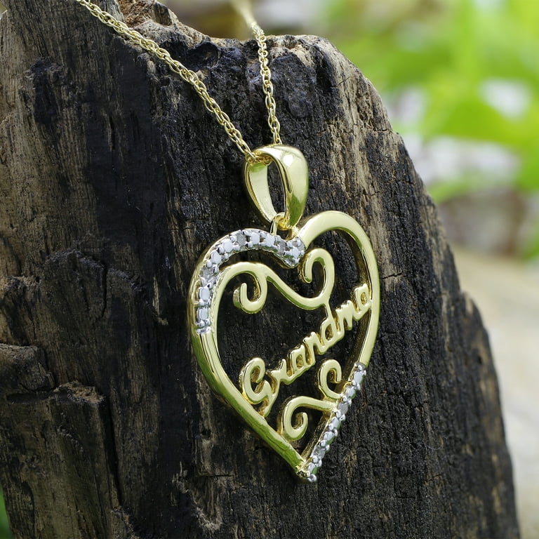 14k Solid Yellow Heart Photo Locket With Diamond Exclusive 